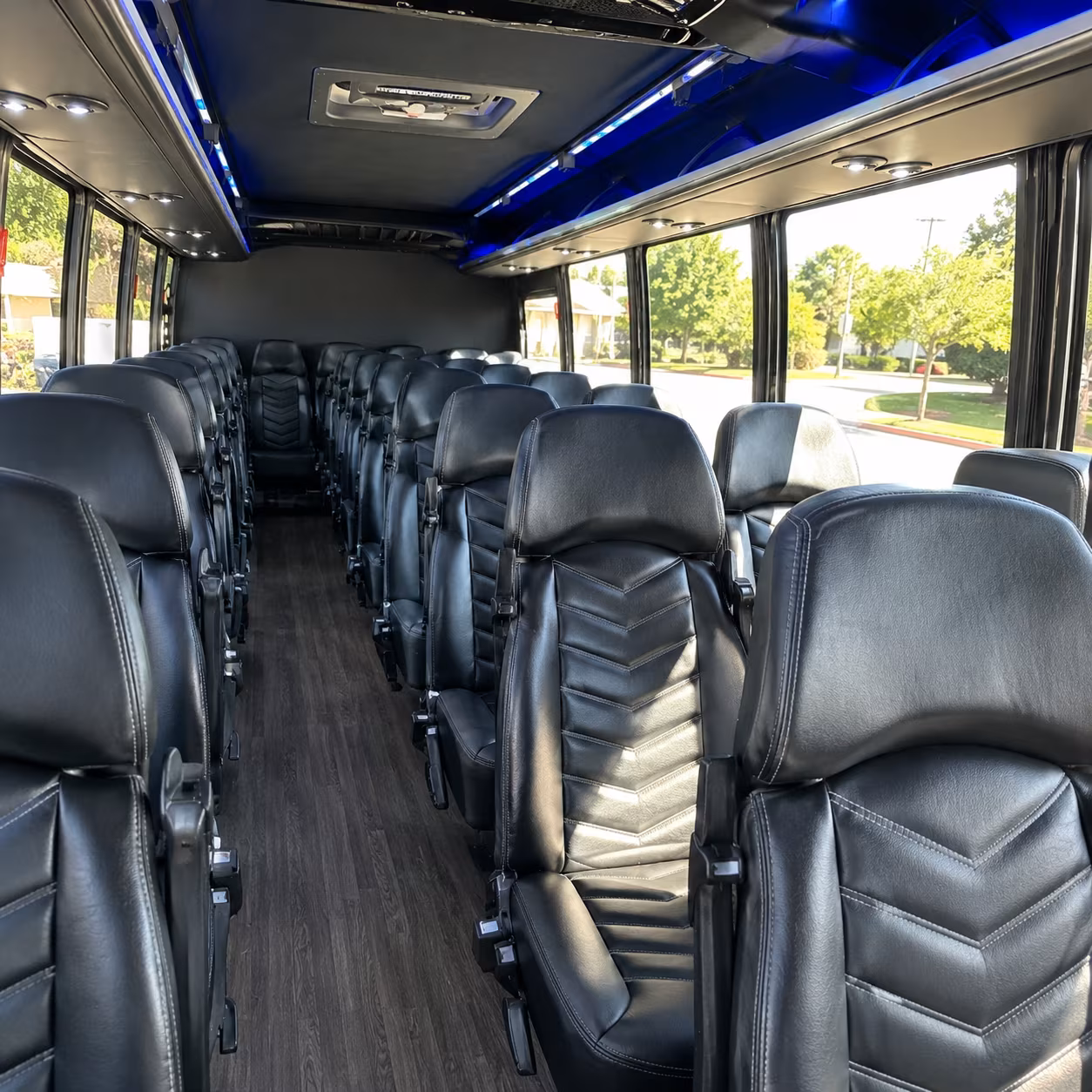 sandy springs 25 passenger minibus inside