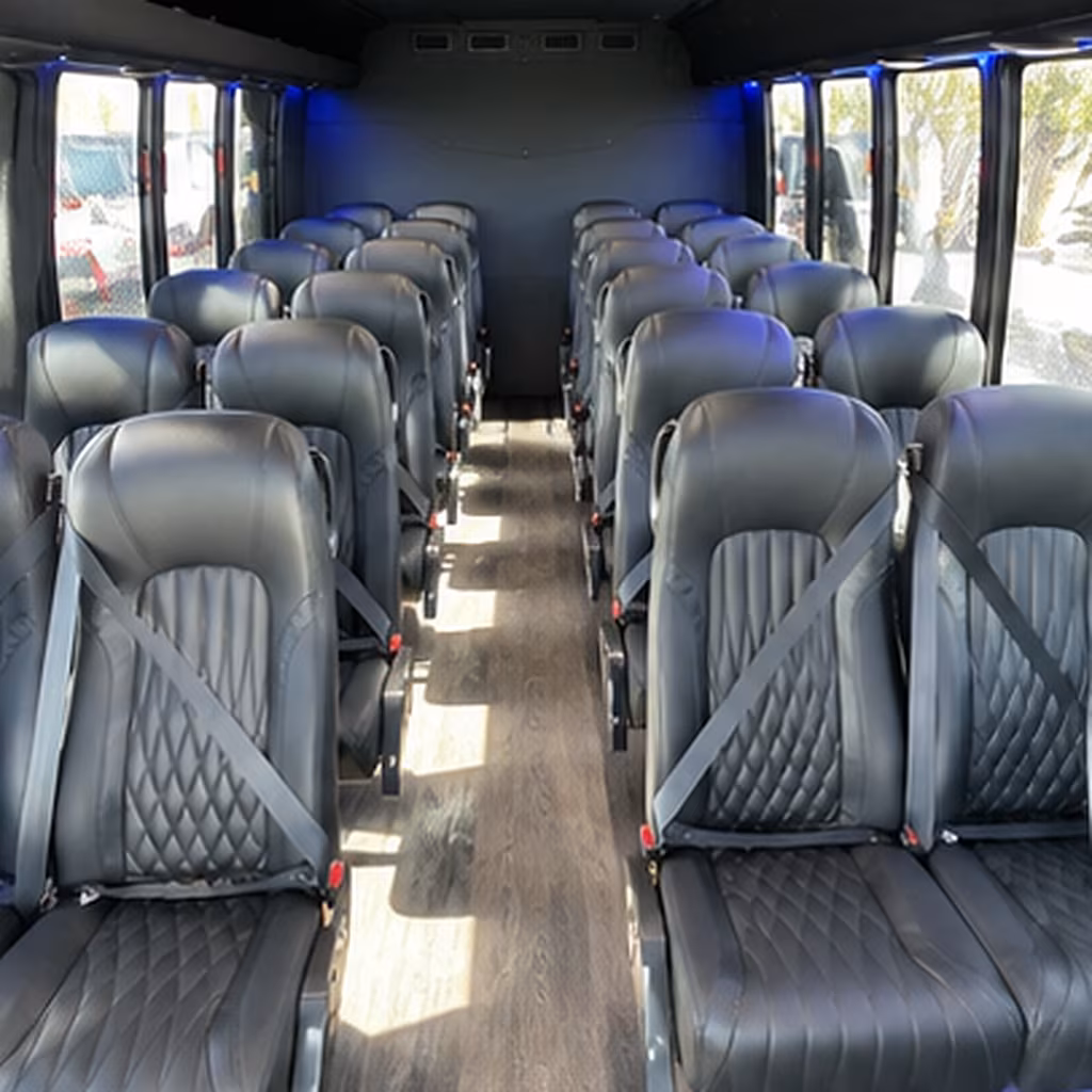 sandy springs 28 passenger minibus interior