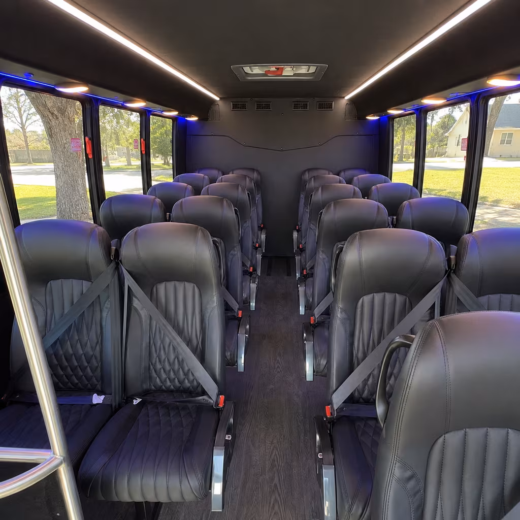 sandy springs 35 passenger minibus interior