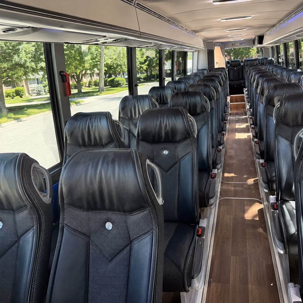 sandy springs 40 passenger charter bus inside