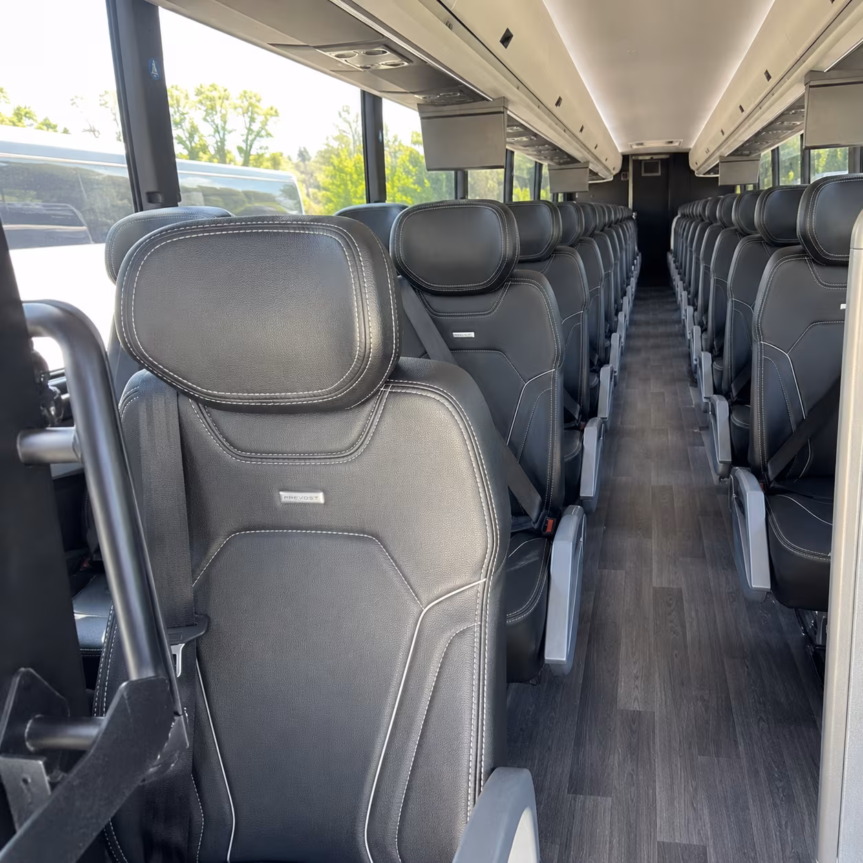 sandy springs 47 passenger charter bus interior