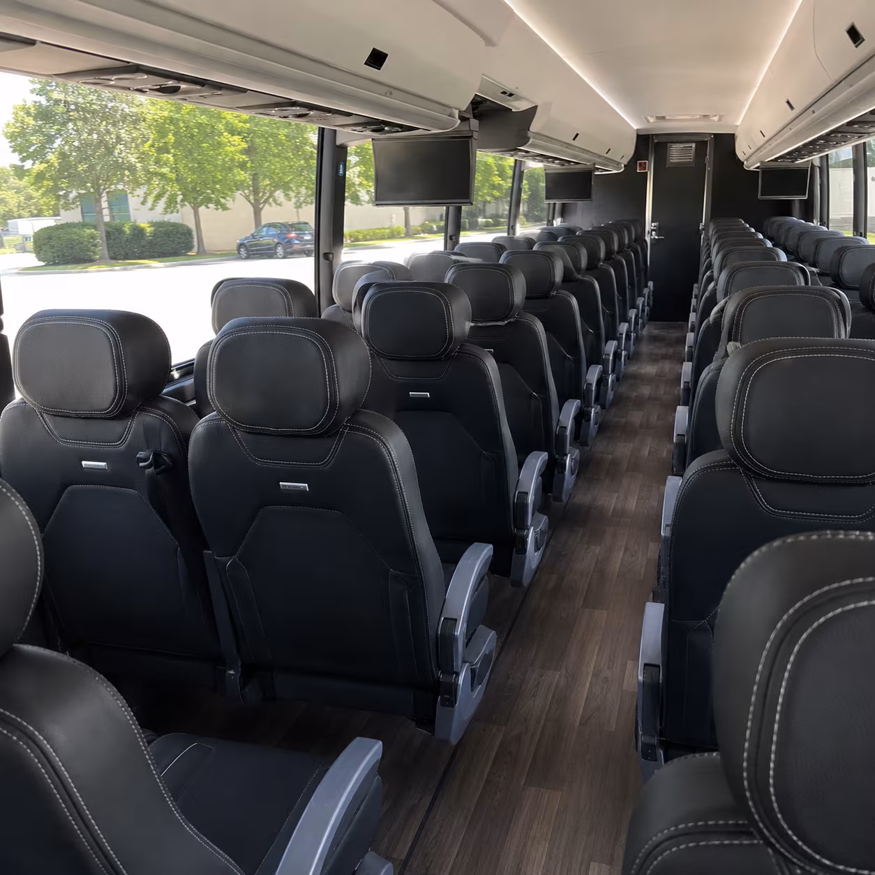 sandy springs 56 passenger charter bus interior