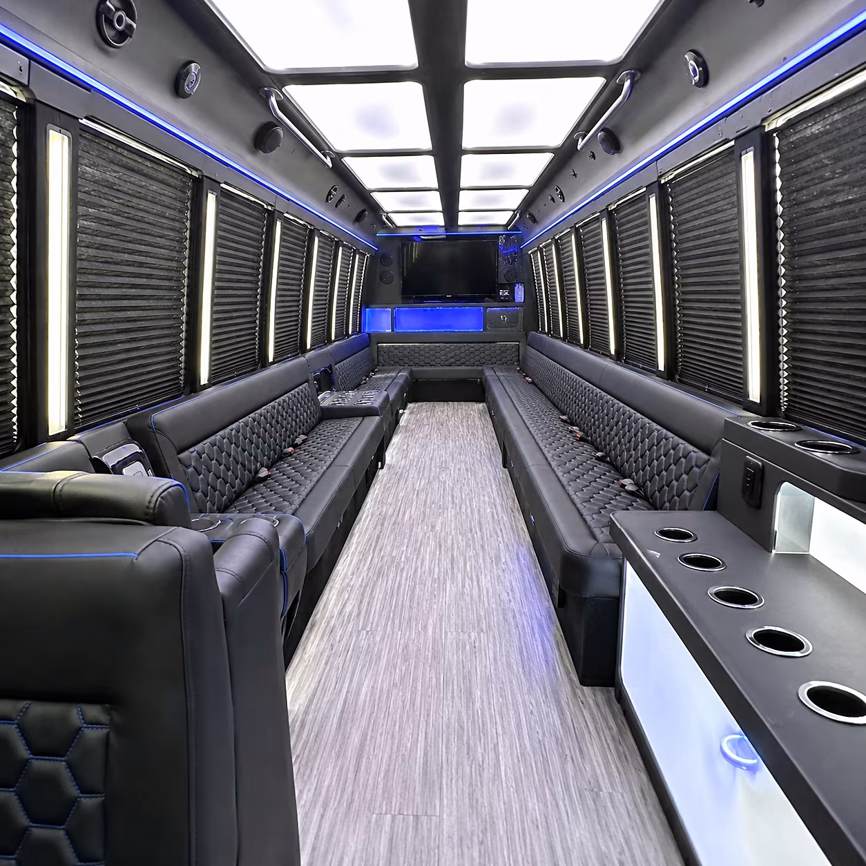 sandy springs party bus inside