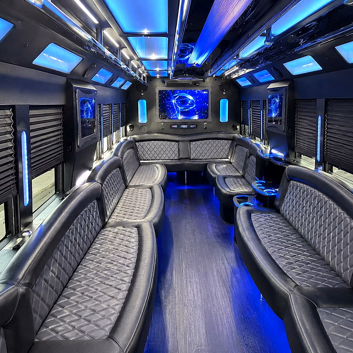sandy springs party bus interior