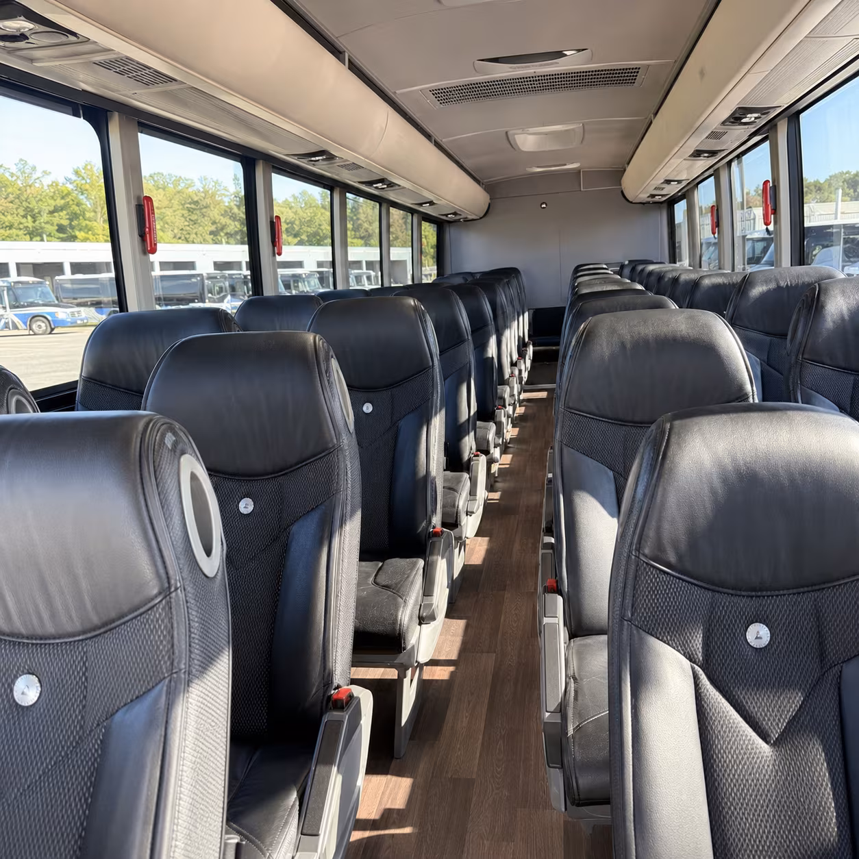 shuttle buses for sandy springs wedding guests between hotels and venues